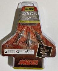 Swhacker Broadheads 2 Blade 125 Grain – 1.75” Cut Bowhunter New!