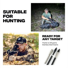 BALLISTA Sting Micro-Diameter Carbon Crossbow Bolts w/ SS Penetrator Inserts 3pc