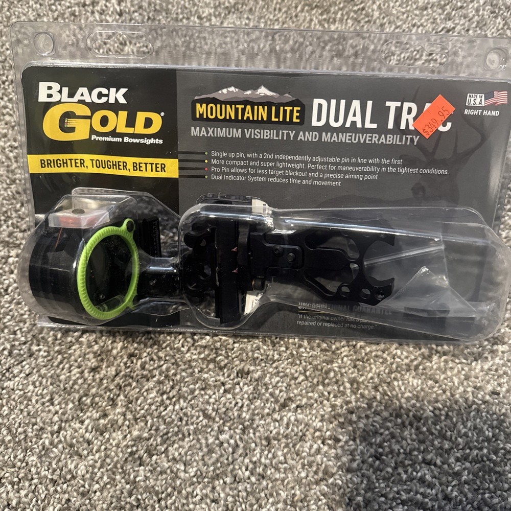 Black Gold Dual Trac Mountain Lite Sight Pin – Black (AMLDT2)