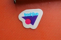 FRESH JIVE Clothing Small Clear Neon Original 90’s Vintage Surf Skate STICKER