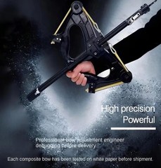 Compound Slingshot Bow 40-Shot Hunting Slongshot – Shoots Steel Pellets