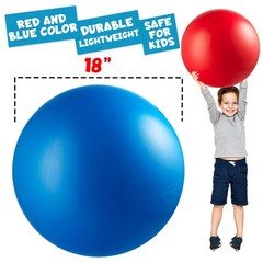 «2 Pack 18″» Jumbo Playground Balls Inflatable Kickball Kids Outdoor Indoor Set»