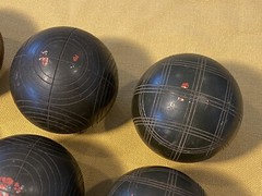 Vintage Sportscraft Bocce Ball Lawn Bowling Game 3 1/8” & About 1.1 Pounds