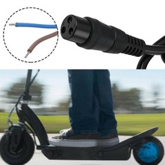OTOTEC 3-Pin 2 Wires Electric Scooter Battery Charger Port Female Plug 12V 24…