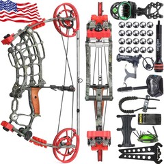 Compound Bow Set Steel Ball Arrows Dual-use 30-60lbs Archery Hunting Fishing