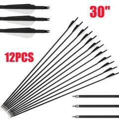 12Pcs 30Inch Fiberglass Arrows Turkey Feather Fit For Recurve bow/Compound bow
