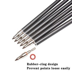 Archery 100 Grain Field 19/64″ Arrow Points Tips Target and Aluminum Inserts …