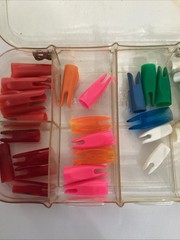 37 TRADITIONAL ARCHERY STYLE ARROW NOCKS 5/16 “ AND 11/32” Mixed Colors. Must C