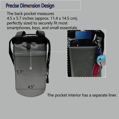 Rock Climbing Chalk Bag & Bouldering Bucket, 7.5″ Oxford with Zipper Pocket -…