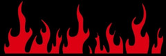 10″ red Flame Flames Racing Car auto die cut vinyl decal sticker car window