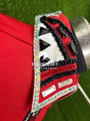 Red Western Show Shirt | Crystal Rhinestone Apparel
