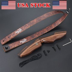 60″ Takedown Recurve Bow 25-60lbs Right Hand Bow Archery Hunting Shooting Target