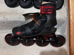 K2 Skate Redline 110 Pro Racing Inline Skates Size US 11 Red Black Unisex Men
