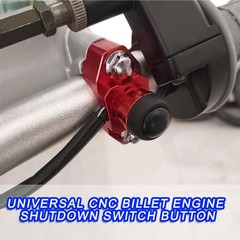 Bittwee CNC Universal Motorcycle Engine Stop Start Kill Switch Button, Motorbike