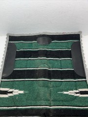 New Green Plaid Navajo Felt Scalloped Saddle Pad 30×30 #89-482 Pad-23