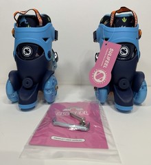 SULIFEEL Kids Adjustable Roller Skates LED Light Up Flash Wheels Size XS Dino