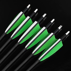 30 Inch Archery Carbon Arrows Hunting Arrows with 4” Turkey Feather Target