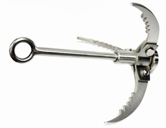 Gravity Stainless Steel Grappling Hook Folding w/ 3 Folding Claws Outdoor Hiking