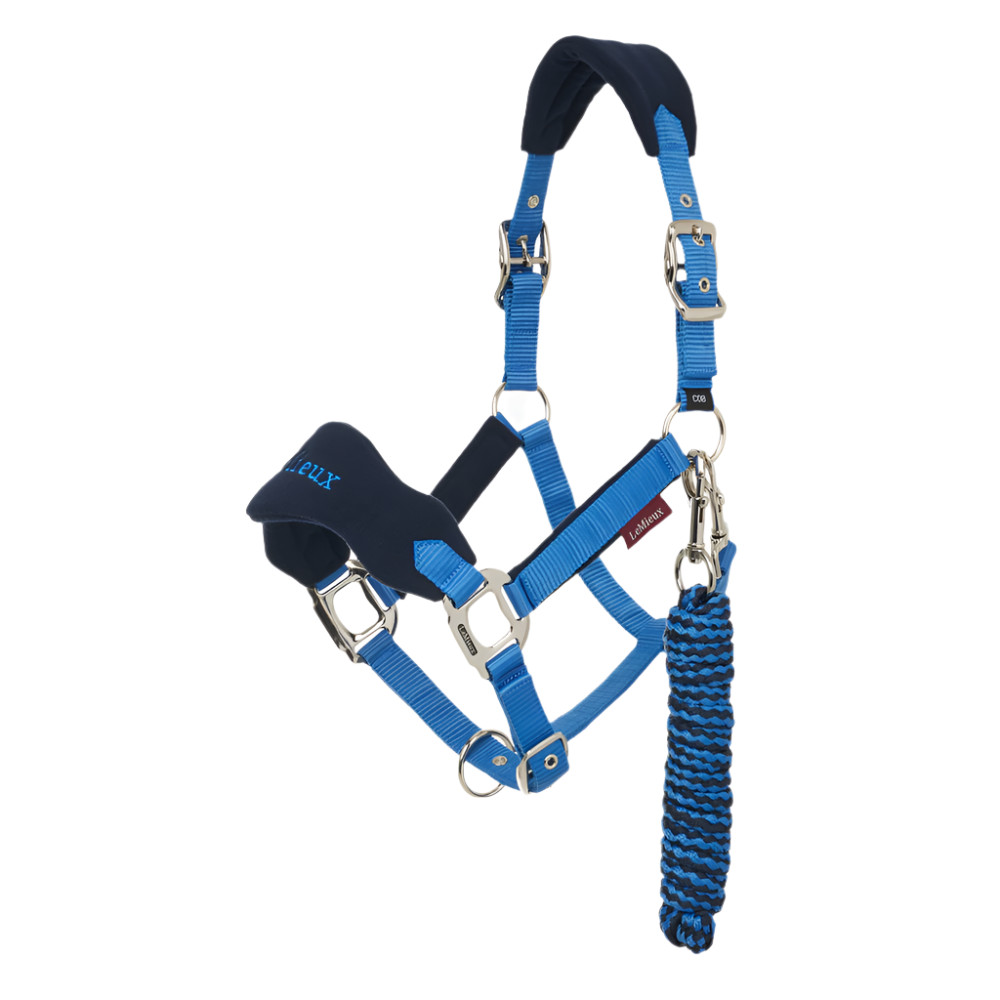 IT06886 LeMieux Vogue Headcollar Halter & Lead Rope Set – Benetton Blue NEW