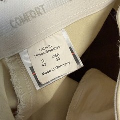 Women’s Sz 30 Full Seat Breeches Tan Brown Faux Suede Seat Zipper Fly Ride Life