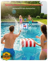 QPAU Inflatable Cornhole Boards Dark Blue/Red