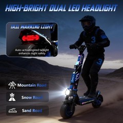 NFC APP 6000W High Power Electric Scooter 52 Miles Range, 45MPH 60V Music Player