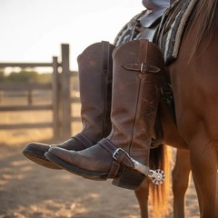 Mexican Charro Spurs Espuelas Adult Stainless Steel Leather Straps Spanish Rowel