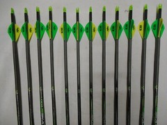 @NEW@ 12- Easton Axis 340 5mm Hunting Carbon Arrows w/ Bohning Blazer Vanes