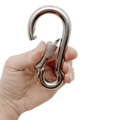 4 Inch Locking Carabiners, 2 Pcs 304 Stainless Steel Heavy Duty Carabiner New