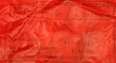 23ft steerable round reserve parachute canopy – red – MINT