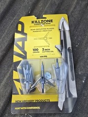NAP Killzone Mechanical Broadhead 2 Blades 100 Grains 2” Cutting Diameter 3 Pack