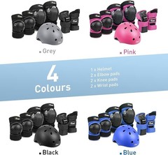 Skateboarding Protective Gear Set for Adults & Kids
