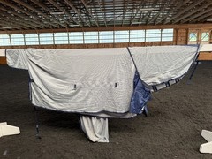 84” Bucas Buzz Off Full Neck Horse Fly Sheet w/Belly Protection – Used