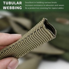 1 inch MIL-W-5625 Nylon Tubular Webbing Milspecs 4000Lbs Durable for Outdoor …