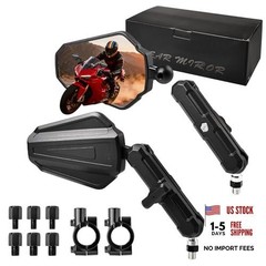 Adventure Motorcycle Mirrors, 8/10MM Screw Easy to Install Universal Rearview