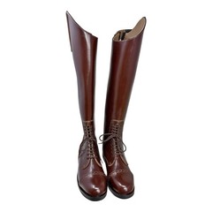Hispar Victory Brown Leather Rear Zip Ladies Field Equestrian Riding Boot Size 7