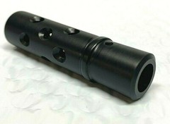 Custom 3 INCH MUZZLE BRAKE Vented Black Delrin w/GRUB for Crosman 2240 1322 etc