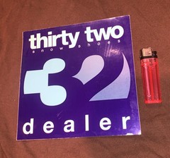 Tracking All Terrain 32 Thirty Two Snow Shoes Dealer Sticker Hard To Find Item