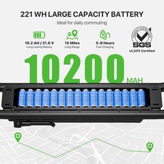 350W Adult Electric Scooter 30KM Long Range Folding E-Scooter Commuter 24KM/H