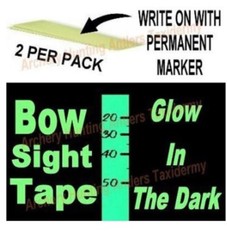 Archery GLOW IN DARK Bow Sight TAPE Archery 2 PCS See YARDAGE Marks in Low Light