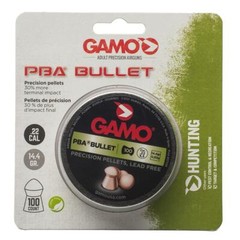 Gamo PBA Bullet .22 Alloy Pellets for air guns, air pistols, domed tip, non-lead