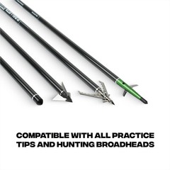BALLISTA PIERCER 2-Vanes Carbon Crossbow Bolts – Ideal for MEGABAT – Pack of 6