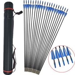 30/40LBS Archery Fiberglass Arrows Practice Target 31″ Bow Shoot Hunt archery