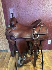 Reinsman Performance 16.5″ Cutting Saddle, Brown Leather, 4321-365DN