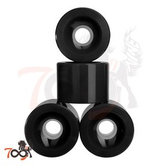 Cal 7 60mm 83A Cruiser Skateboard Black Wheels BLACK (4 Pcs) + ABEC-7 Bearings