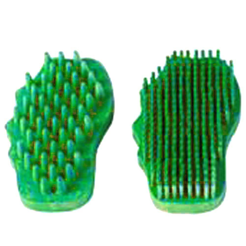29AI Set Of 2 Hilason Horse Cleaner and groomer brush Green