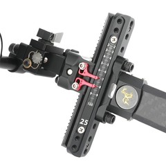 Archery CompoundBow Sight 1 Pin 6″ Carbon Fiber Extension Bar 4X 6X 8X Lens Hunt