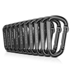 Carabiner Clip, 900 LBS 2.5″ Iron Heavy Duty 10 PCS 2.5″ Carabiner Clips