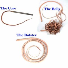 Handmade Bull Whip 04 Feet 16 Strands Real Cowhide Leather Equestrian Bullwhip