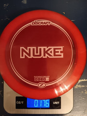 176g Z PLASTIC Discraft Nuke Disc Golf Distance Driver Red